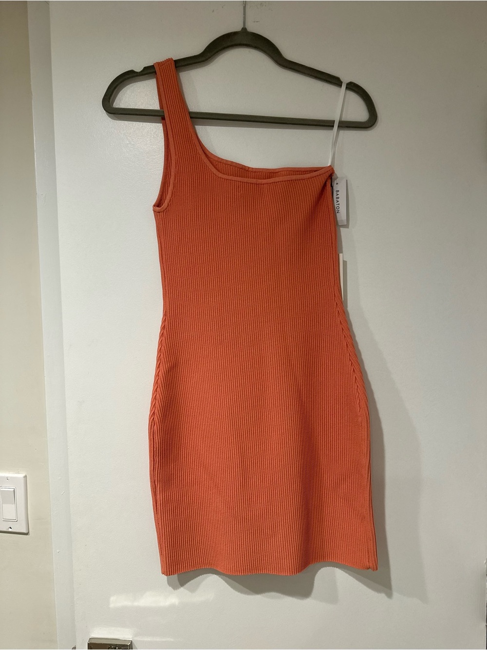 Babaton One-Shoulder Ribbed Mini Dress - Picture 5 of 6